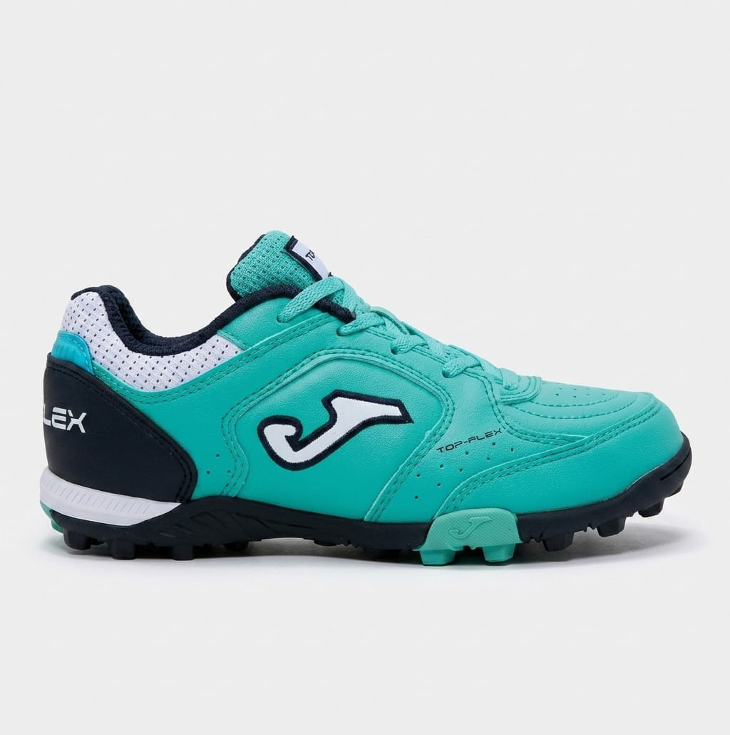 Chuteira de Society Joma Top Flex Infantil Azul Turquesa-0