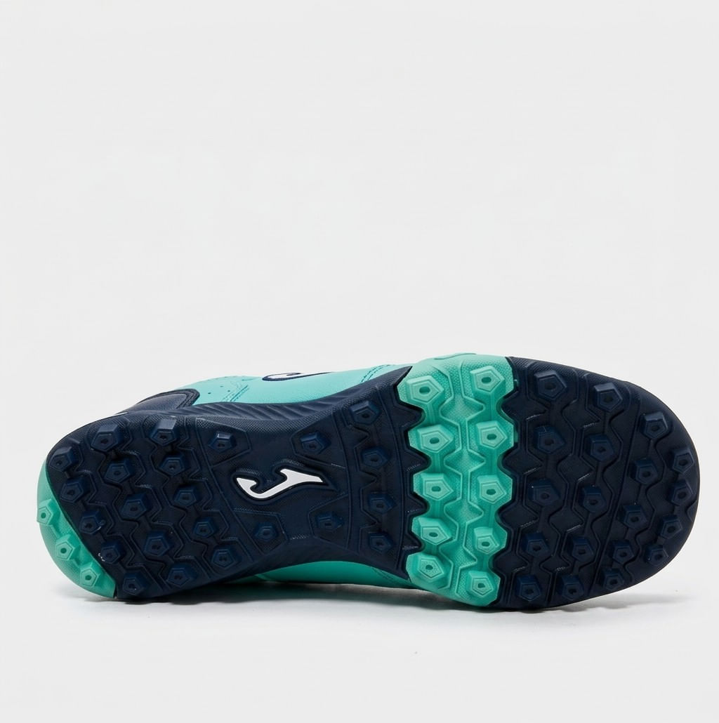 Chuteira de Society Joma Top Flex Infantil Azul Turquesa-2