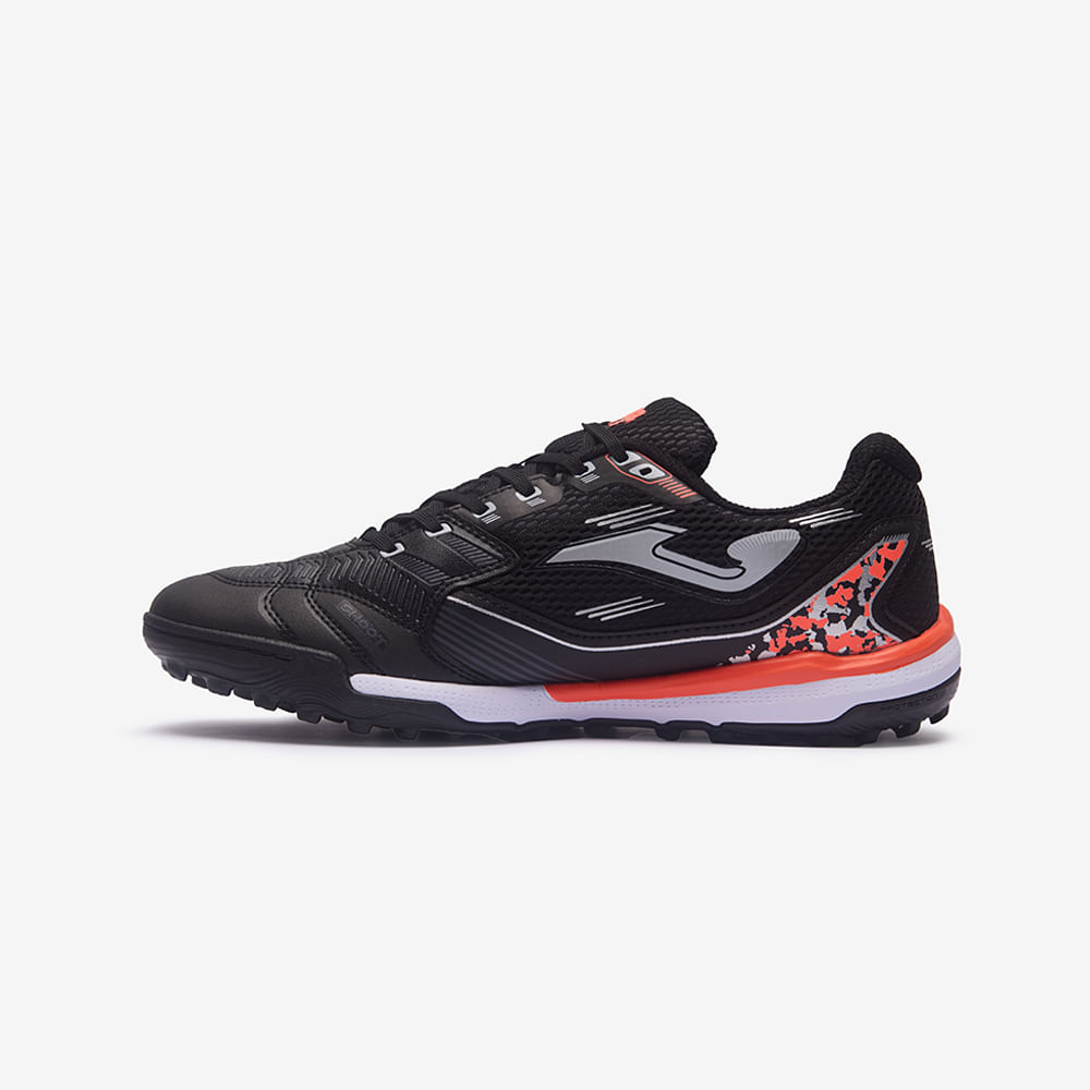 Chuteira de Society Joma Liga 5 Masculina Preto e Vermelho-1