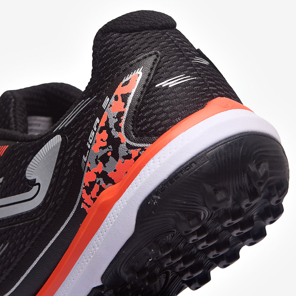 Chuteira de Society Joma Liga 5 Masculina Preto e Vermelho-6