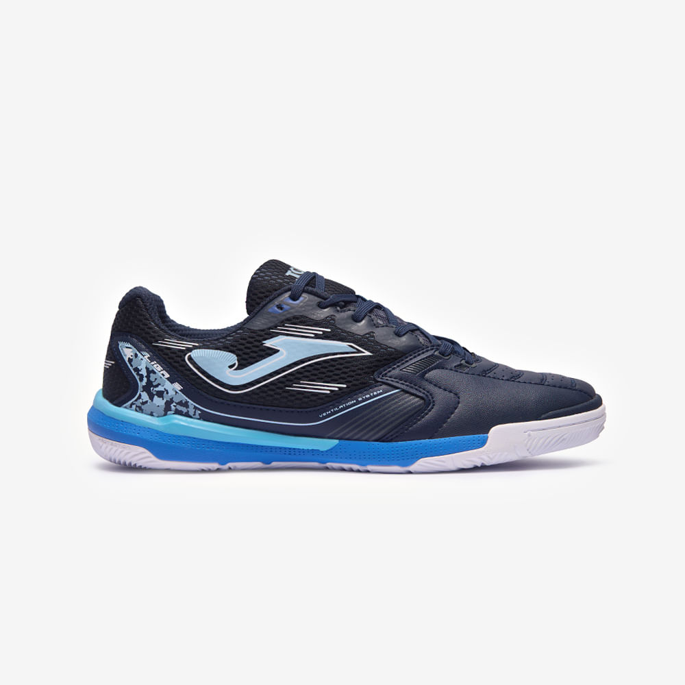Chuteira de Futsal Joma Liga 5 Masculina Preto e Azul-0