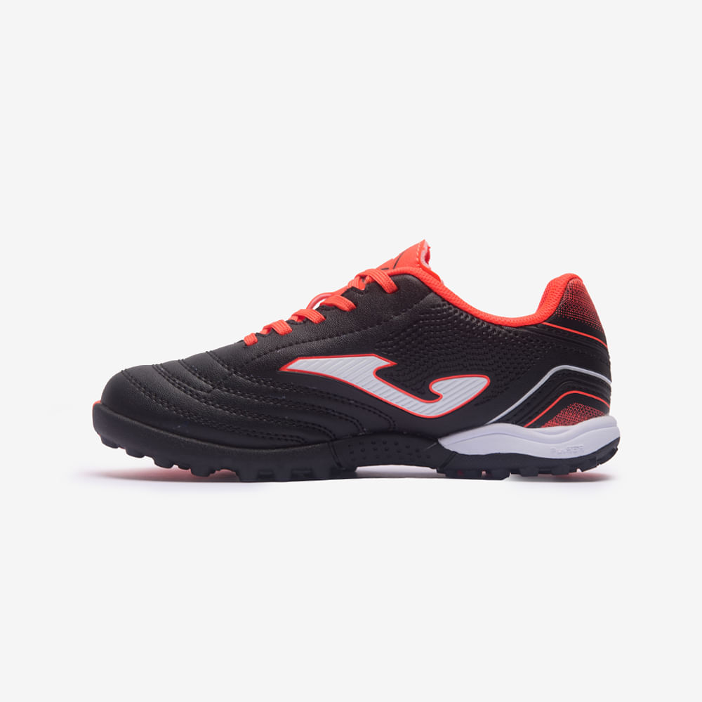 Chuteira de Society Joma Toledo Infantil Preto e Vermelho-1