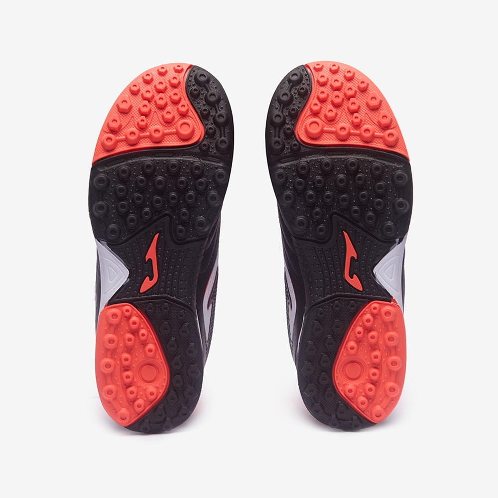 Chuteira de Society Joma Toledo Infantil Preto e Vermelho-5