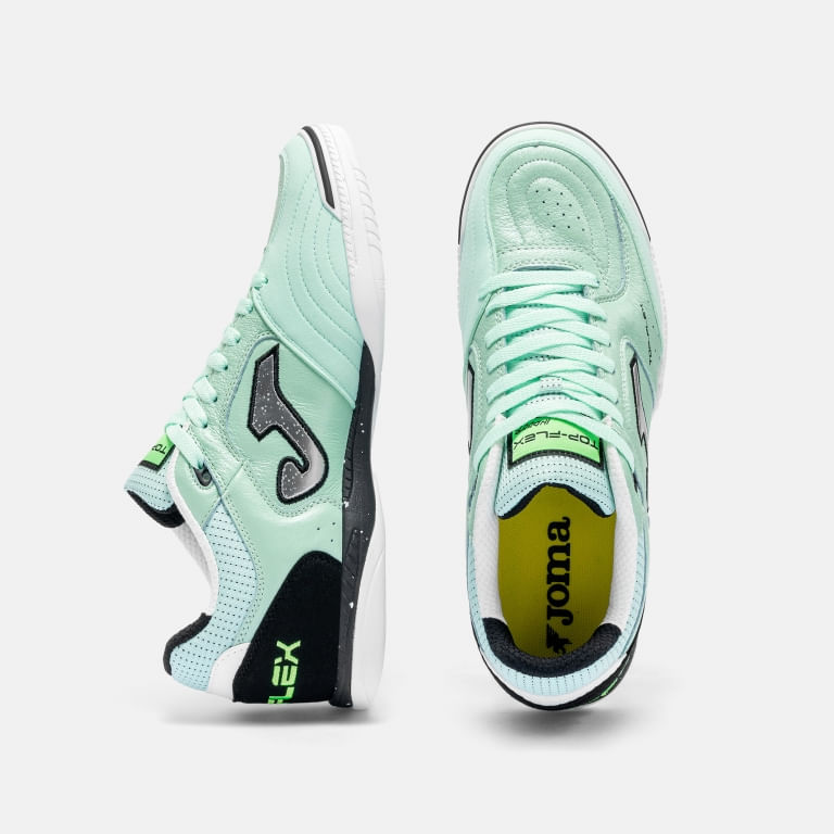 Chuteira de Futsal Joma Top Flex Masculina Verde e Branca-4