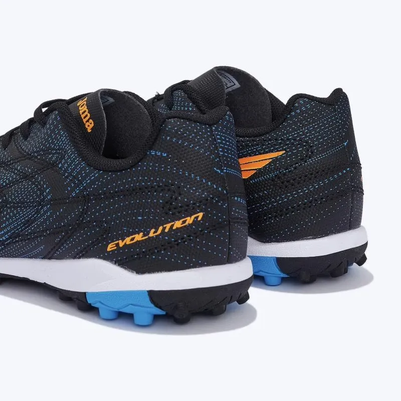 Chuteira de Society Joma Evolution Infantil Preto e Laranja-2