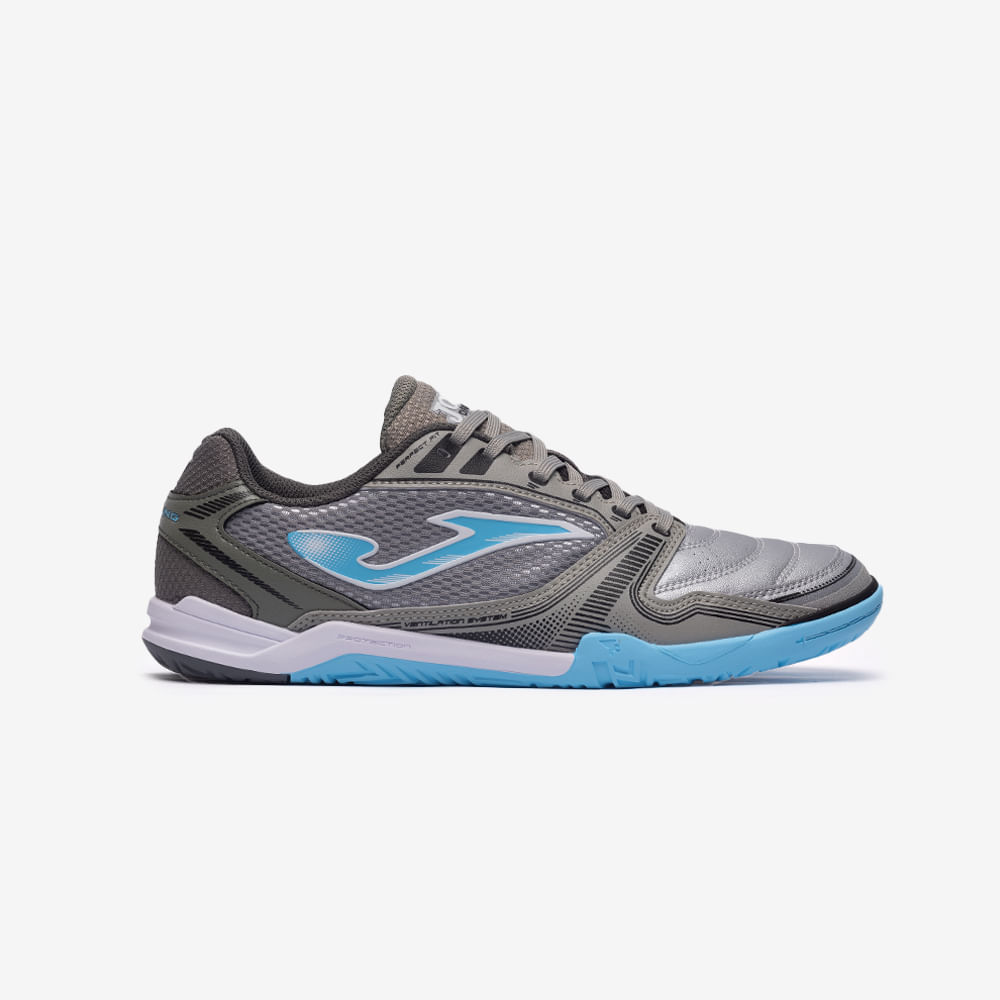 Chuteira de Futsal Joma Dribling Masculina Cinza e Azul-0