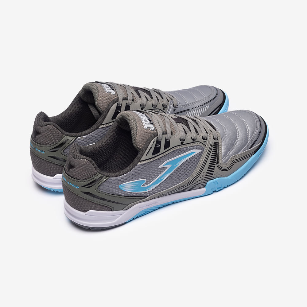 Chuteira de Futsal Joma Dribling Masculina Cinza e Azul-3