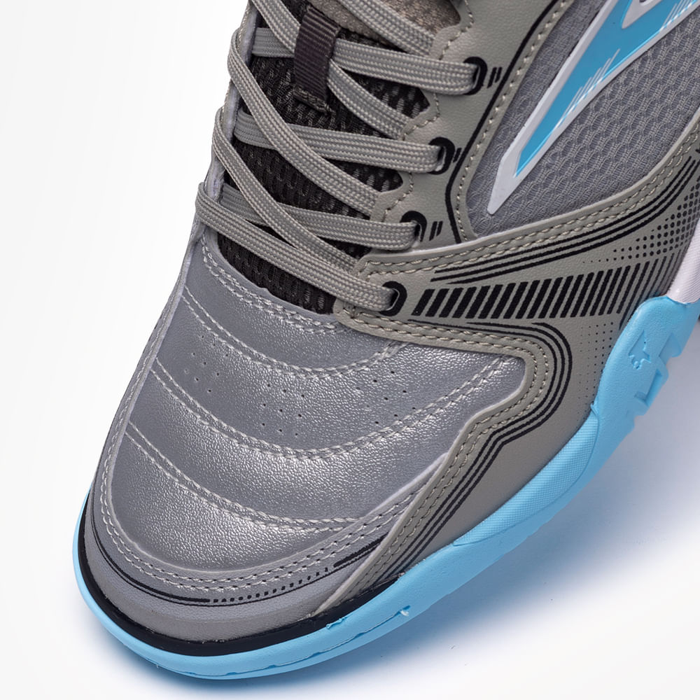 Chuteira de Futsal Joma Dribling Masculina Cinza e Azul-7