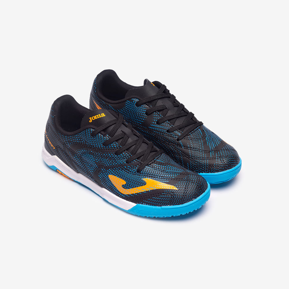 Chuteira de Futsal Joma Evolution Infantil Preto e Laranja-2