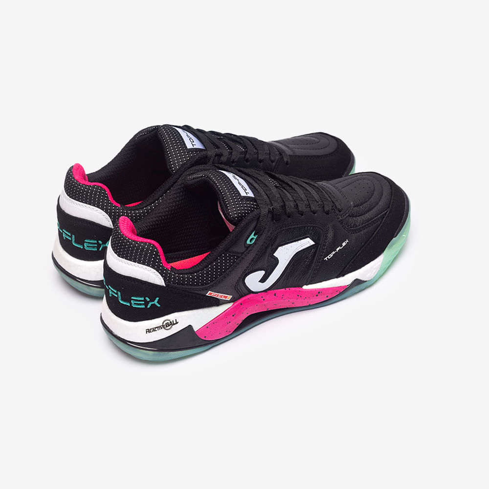 Chuteira de Futsal Joma Top Flex Plus Masculina Preto e Rosa-3