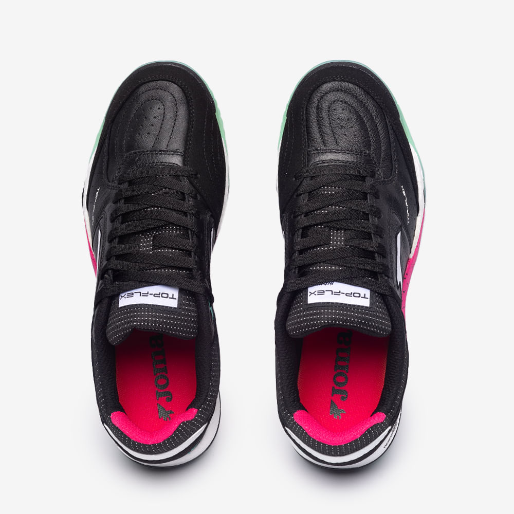 Chuteira de Futsal Joma Top Flex Plus Masculina Preto e Rosa-4