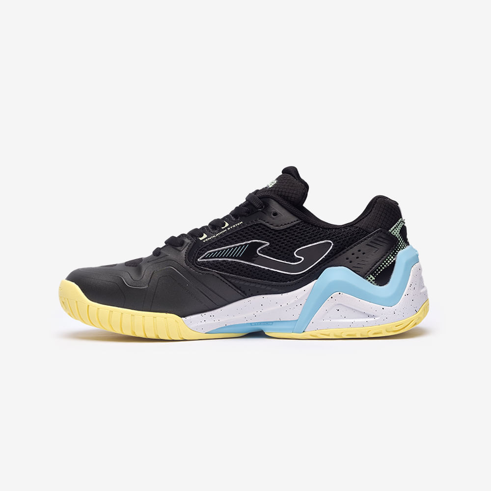 Tênis Joma Set (Quadra Rápida) Feminino Preto e Azul-2