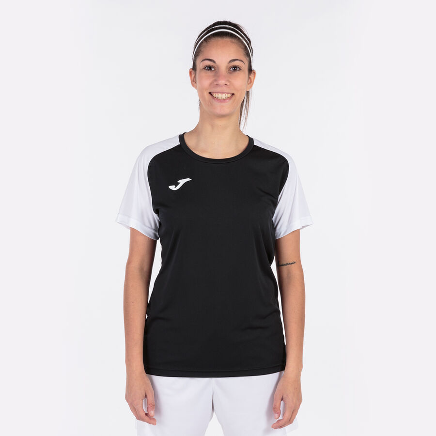 Camiseta Joma Academy IV Feminino Preto e Branco-0