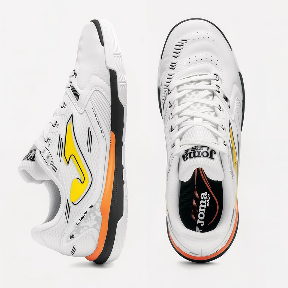 Chuteira de Futsal Joma Liga 5 Masculina Branco-5
