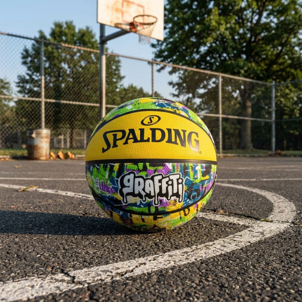 Bola De Basquete Spalding Graffiti Amarelo-1