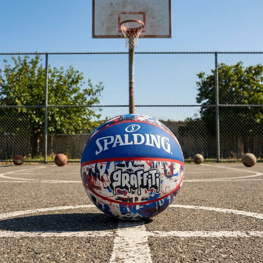 Bola De Basquete Spalding Graffiti Azul-1