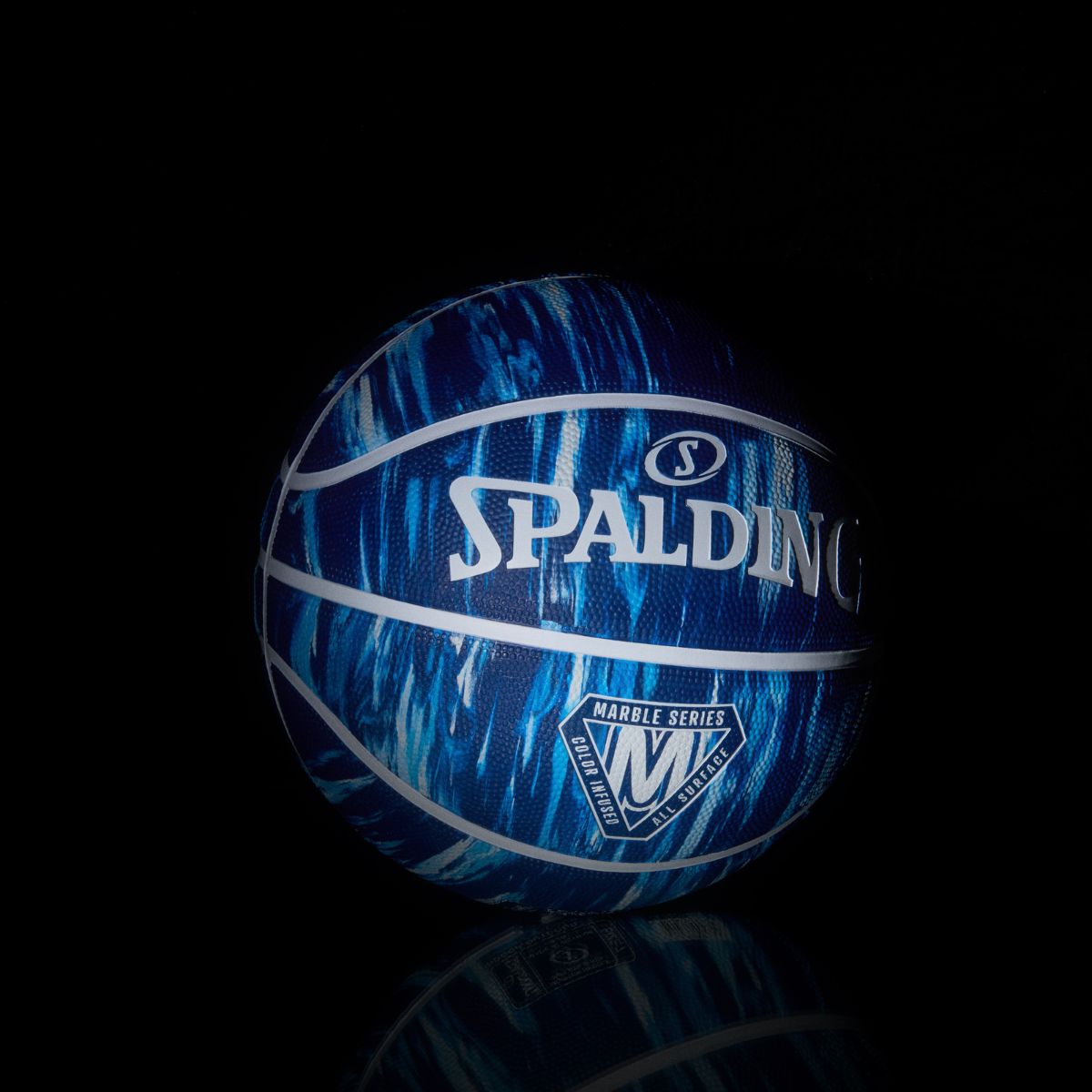 Bola De Basquete Spalding Marble Azul-7